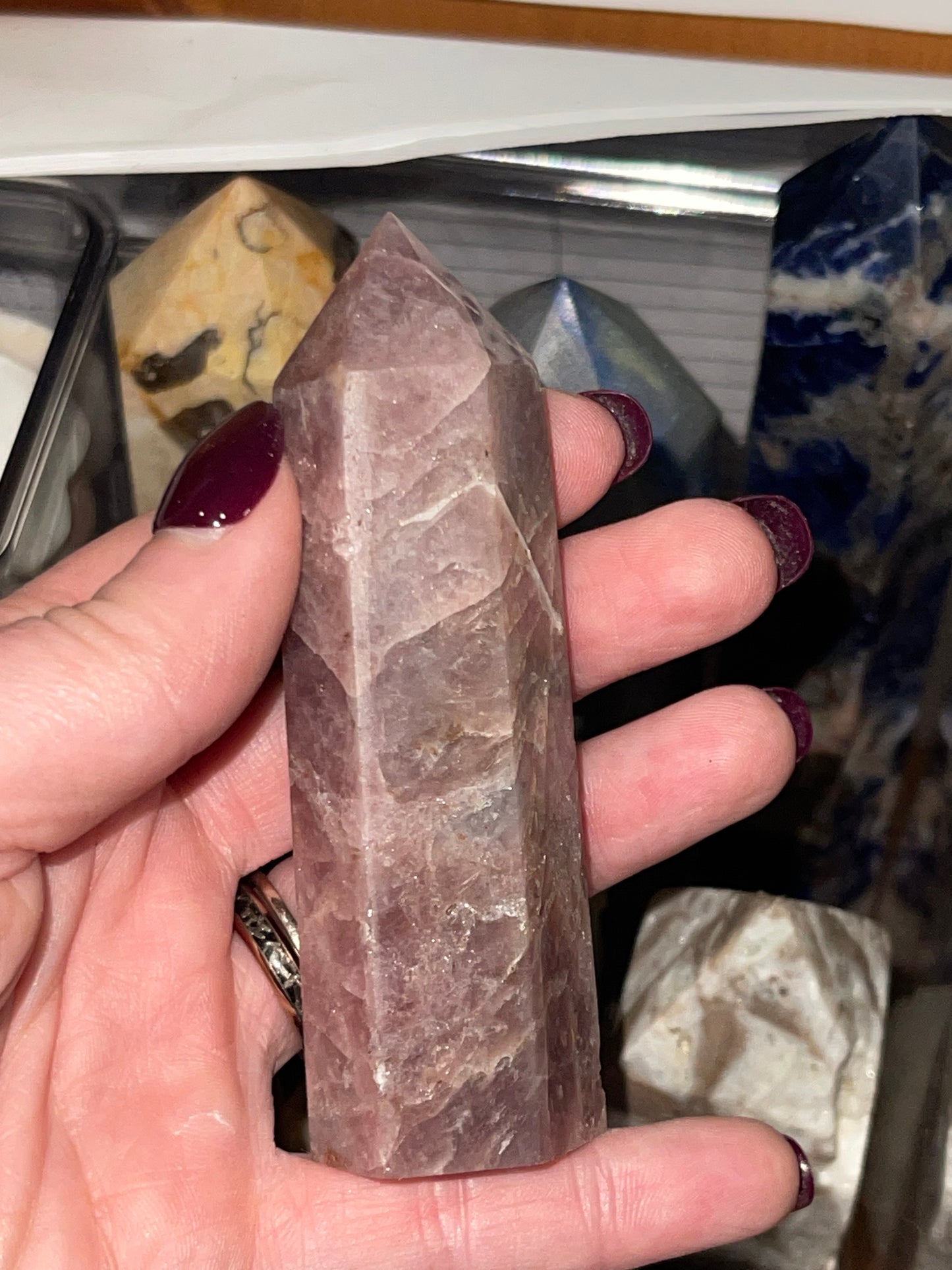 Lavender Rose Quartz Tower