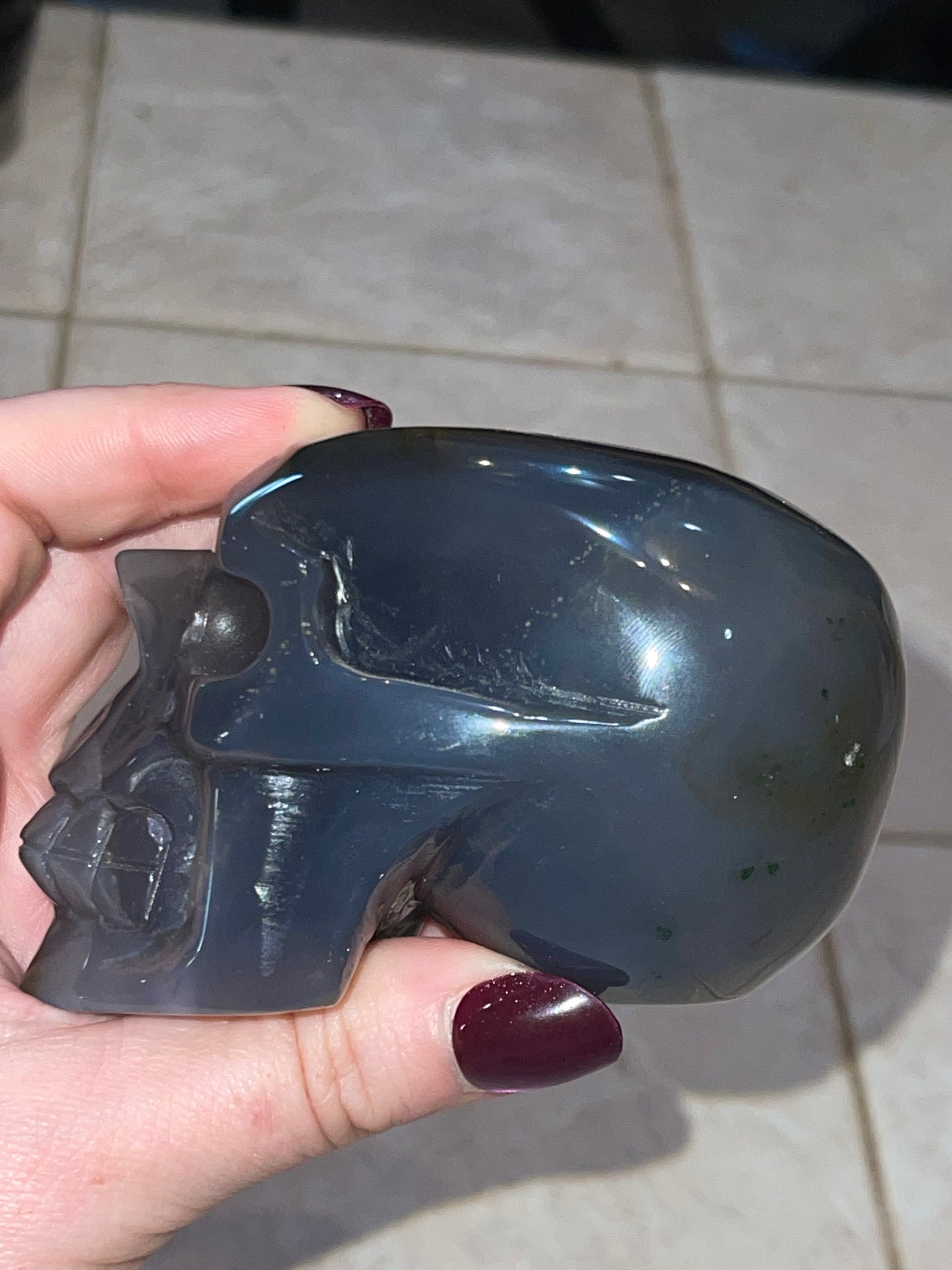 Druzy Agate Skull J