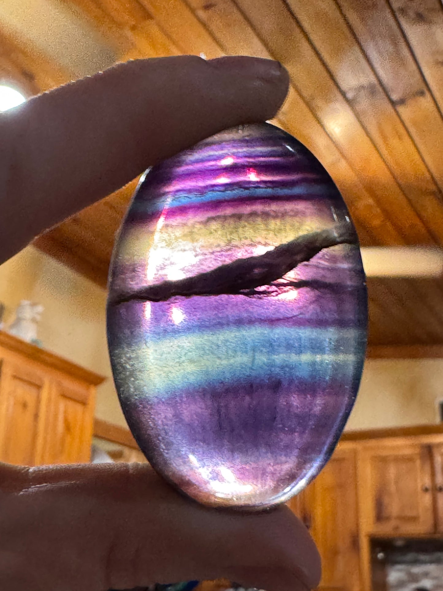 Rainbow Fluorite Palm Stones