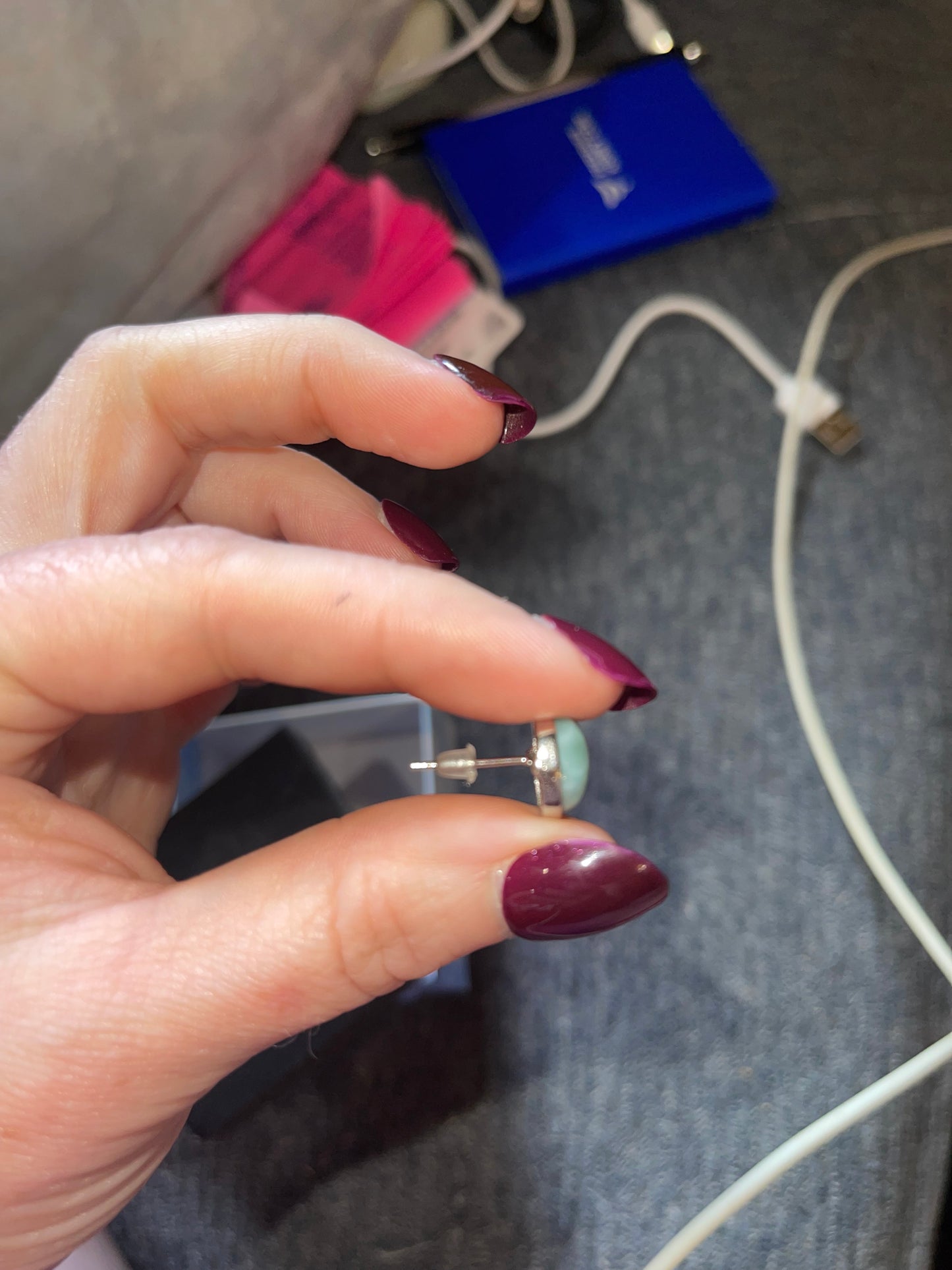 Larimar Ring and Earring Set
