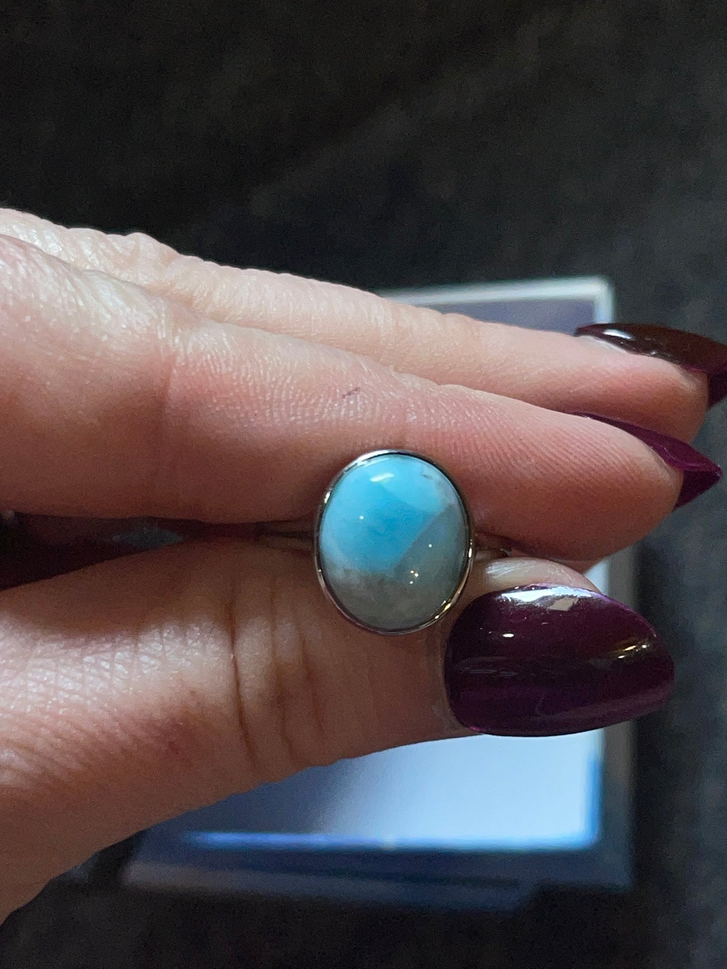 Larimar Ring and Earring Set