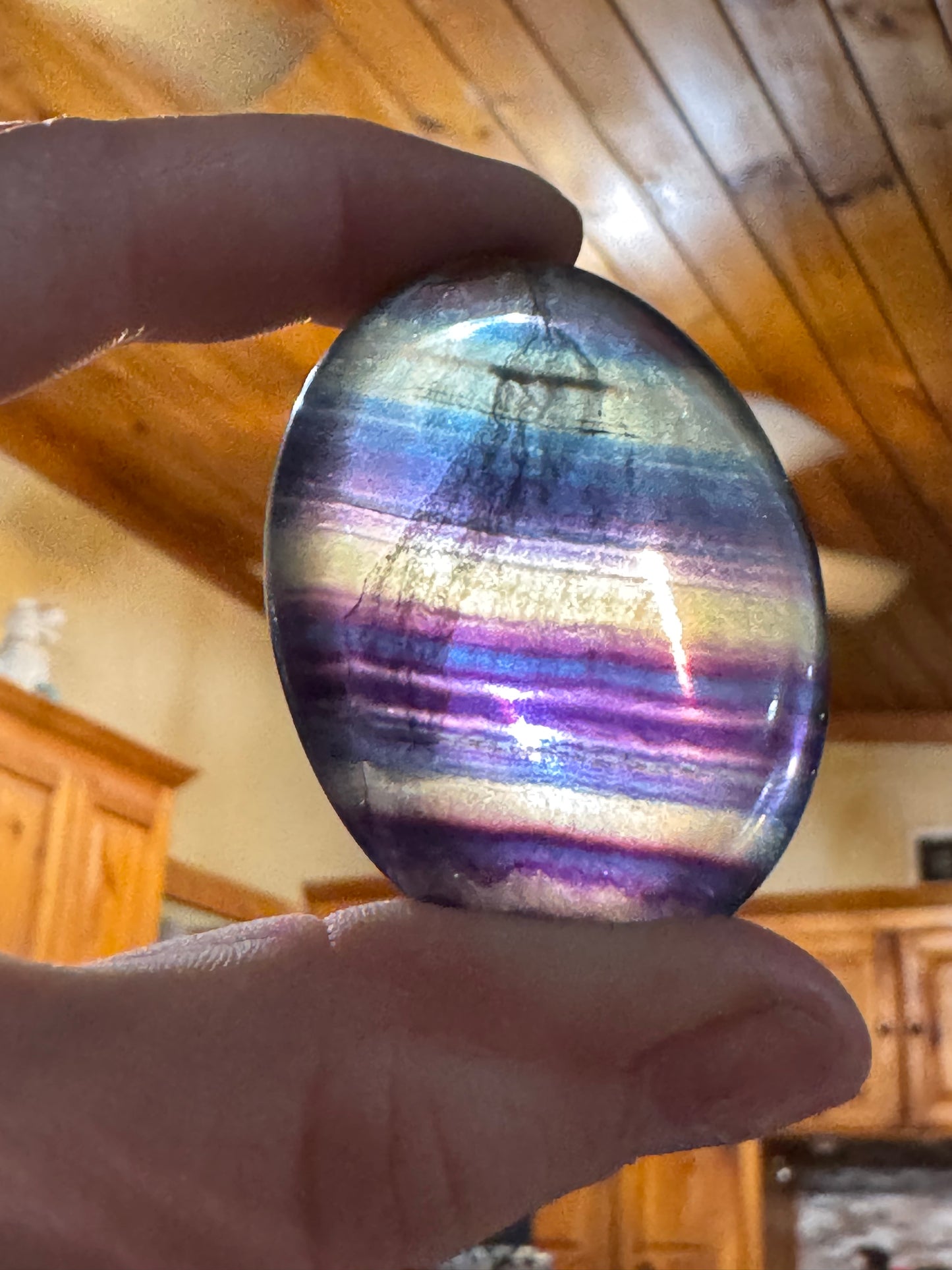 Rainbow Fluorite Palm Stones
