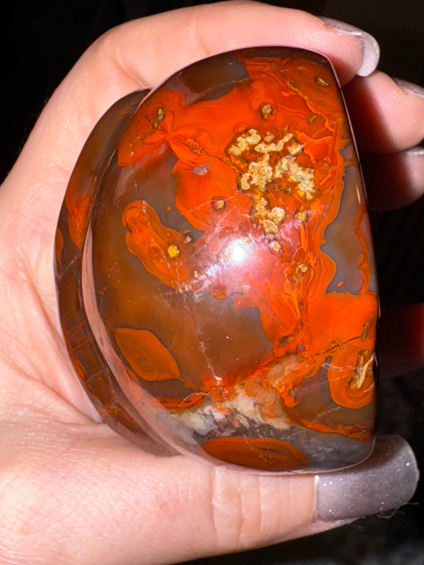 Zhanguo Moss Agate Skull Carving